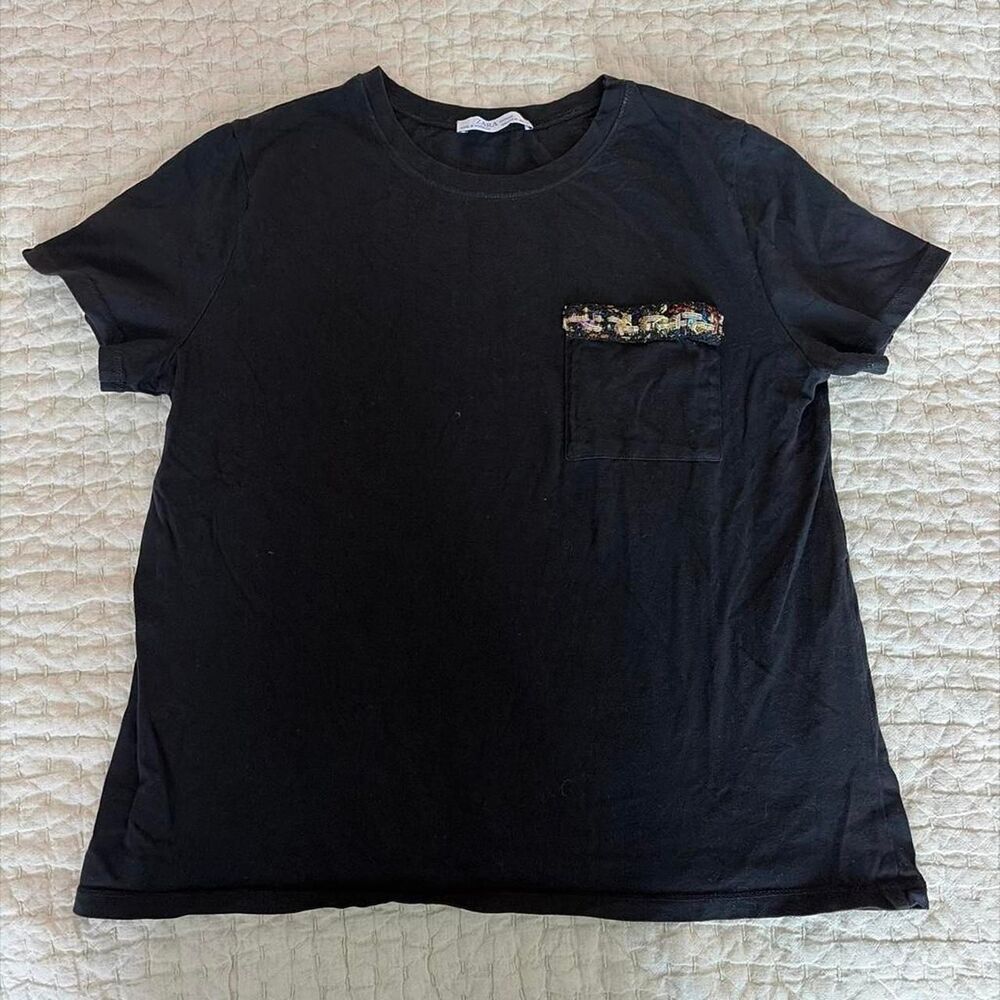 Zara Women's Black T-shirt